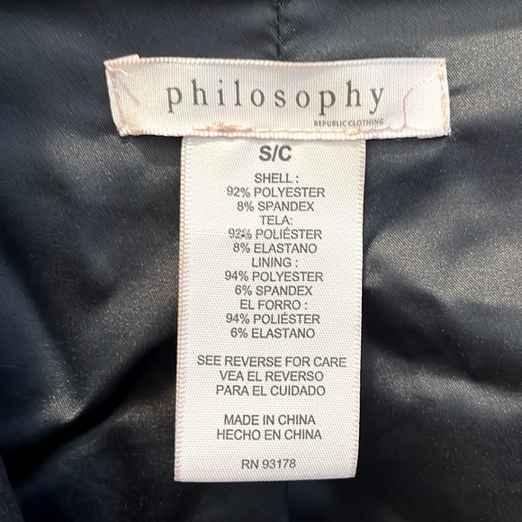 Rock it! PHILOSOPHY (EUC, Size S), Black Vegan Suede, Lined, Cropped Moto Jacket - Picture 7 of 10